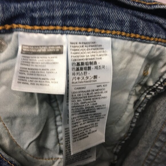 Levis Mens 505 Regular Fit Blue Jeans size 36x34 Stretch Denim Pants - Picture 13 of 16